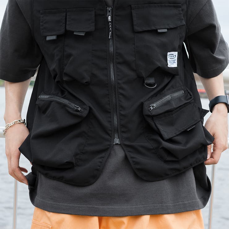 kutir】ビックシルエットフィッシングナイロンベスト[品番