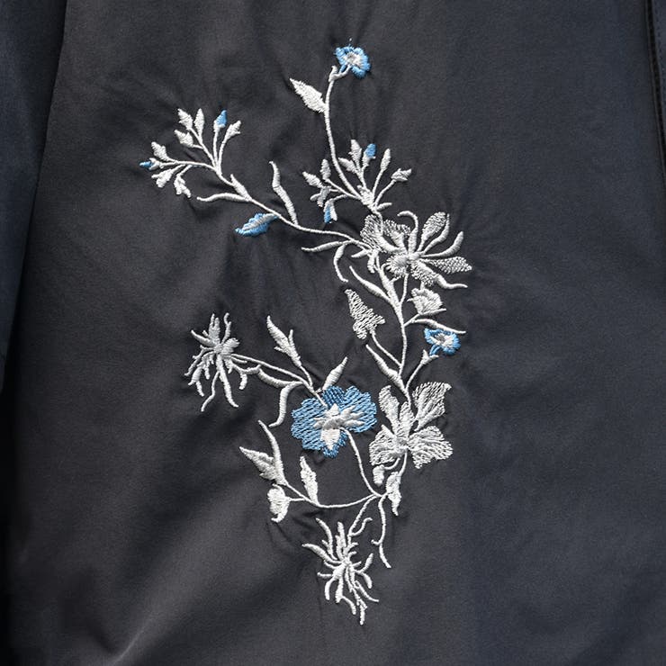 Adoon plain】フラワー刺繍シャツ[品番：KTRW0018681]｜kutir
