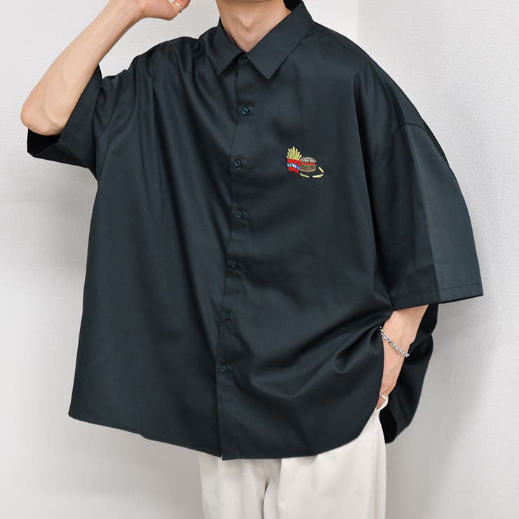 kutir】アソートワンポイント刺繍半袖シャツ[品番：KTRW0018872