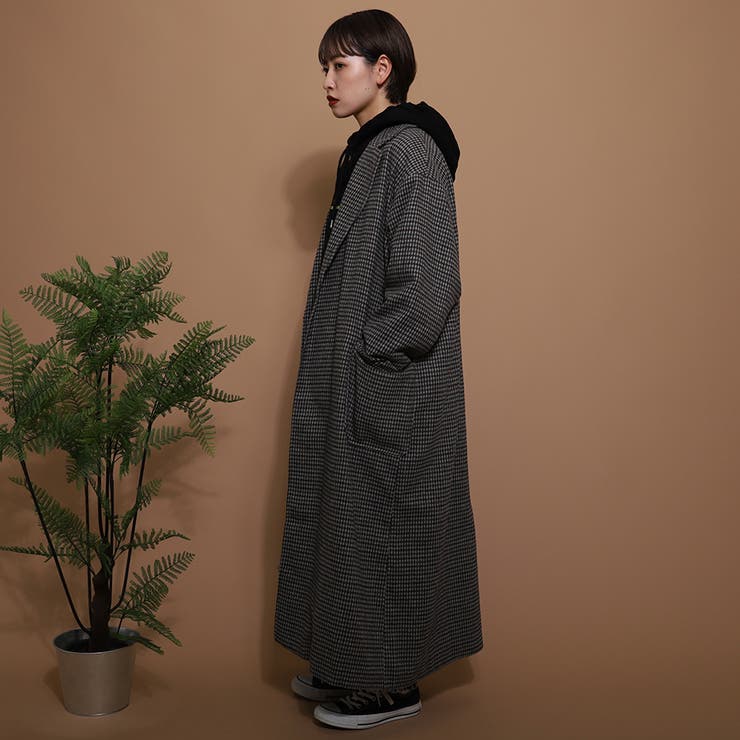 kutir（クティール）ウールライクロングステンカラーコート kutir（クティール）の「ウールライクロングステンカラーコート
