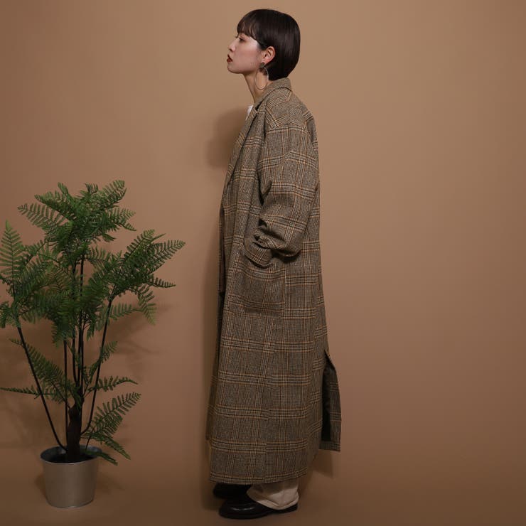 kutir（クティール）ウールライクロングステンカラーコート kutir（クティール）の「ウールライクロングステンカラーコート