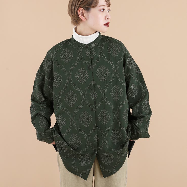 ワイシャツ 総柄 ネイビー ジャカード ｜STYLE WORKS（スタイル