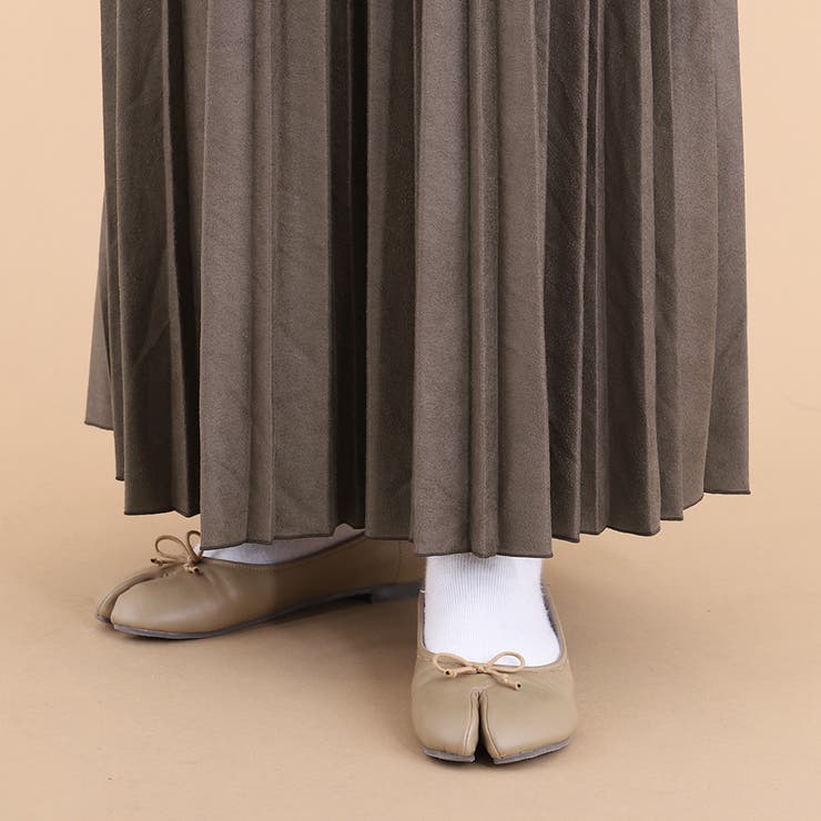 kutir】【kutir closet】フェイクスエードプリーツスカート[品番 kutir】【kutir closet】フェイクスエードプリーツスカート[品番