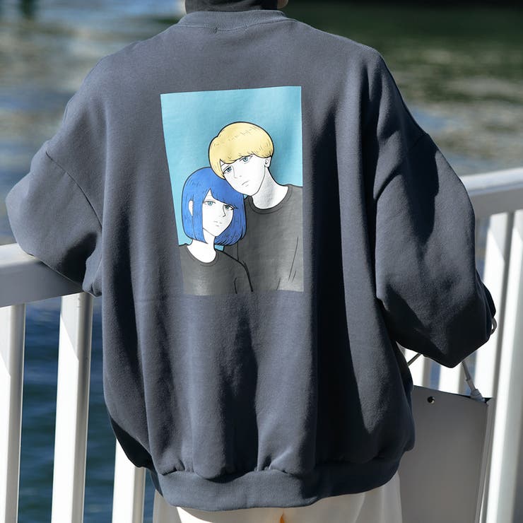 Ado×HAREコラボ スウェットMサイズ(新品未使用) イツキ×Adoon plain コラボ裏起毛人物プリントスウェット[品番
