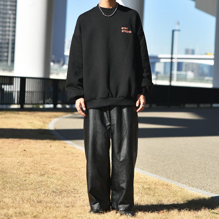イツキ×Adoon plain コラボ裏起毛人物プリントスウェット[品番
