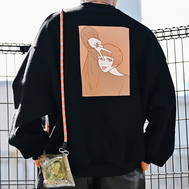 Ado×HAREコラボ スウェットMサイズ(新品未使用) イツキ×Adoon plain コラボ裏起毛人物プリントスウェット[品番