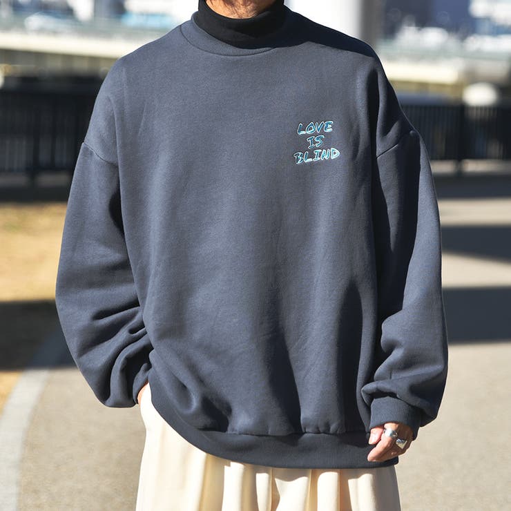 イツキ×Adoon plain コラボ裏起毛人物プリントスウェット[品番