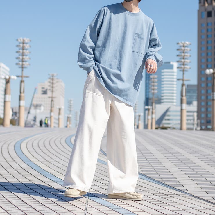 kutir】サス付きステッチワイドパンツ[品番：KTRW0019919