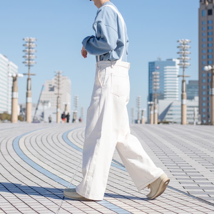 kutir】サス付きステッチワイドパンツ[品番：KTRW0019919
