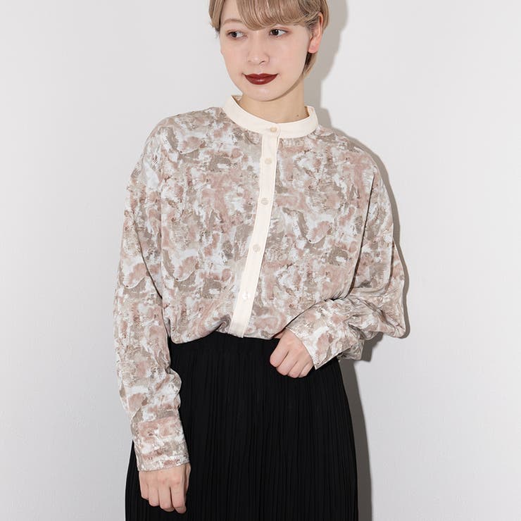 kutir】バンドカラー柄シャツ[品番：KTRW0020140]｜kutir