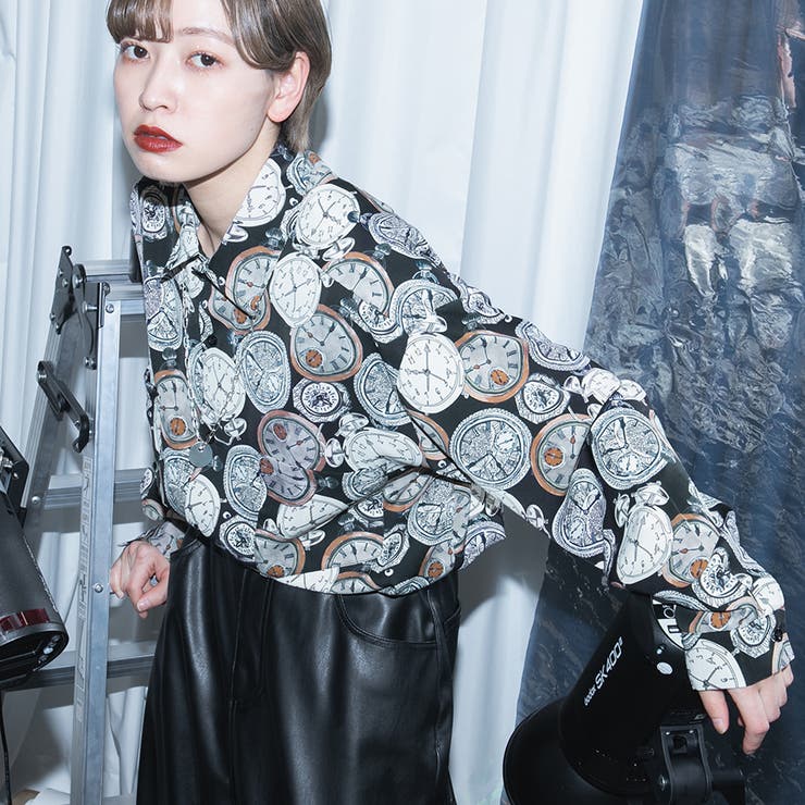 クティール 柄シャツ セット売り kutir レトロ kutir】レギュラーカラー柄シャツ[品番：KTRW0021282]｜kutir