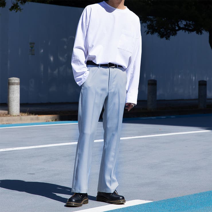 最大94％オフ！ flare slacks light blue がーくん着用