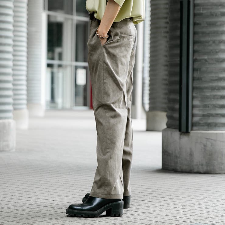 Adoon plain】センタープレスワイドパンツ[品番：KTRW0020745