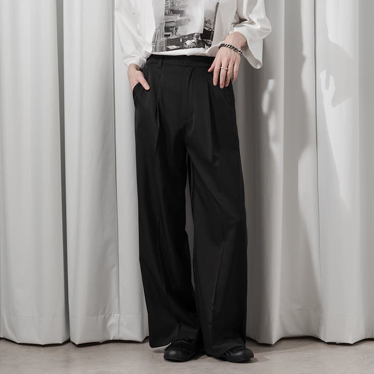 Adoon plain】センタープレスワイドスラックス[品番