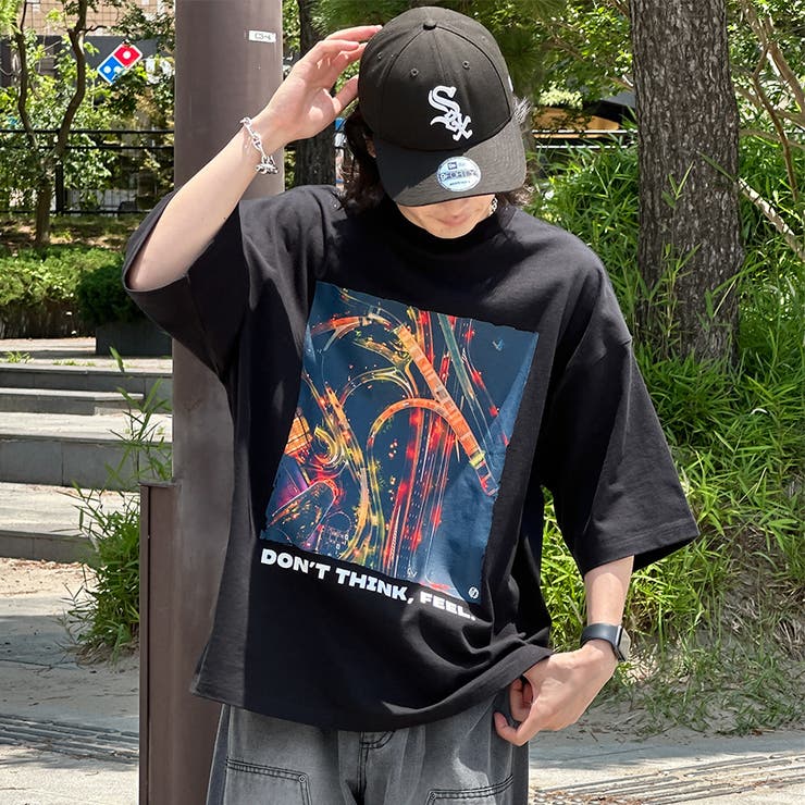 ◇ kutir クティール プリント オーバーサイズ 長袖 Tシャツ