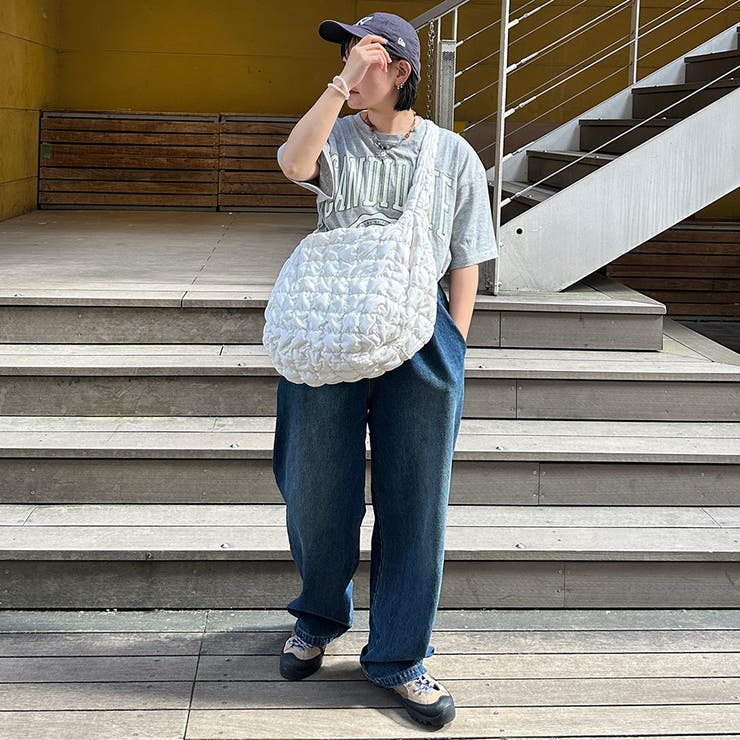 韓国デザイン キルティング チャーム付くしゅくしゅバッグ BAG org.jpg
