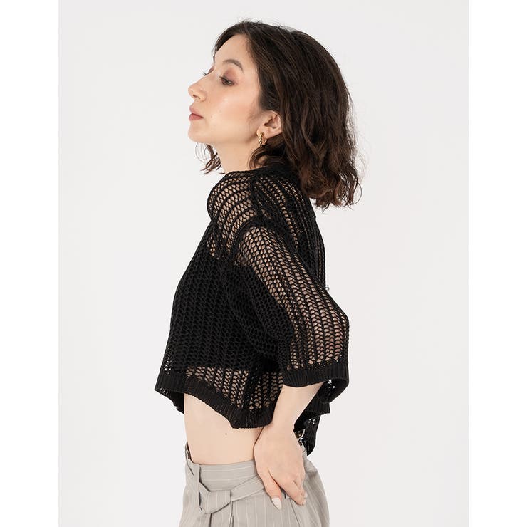 Adoon plain ニット セーター メッシュサマーニット レディース