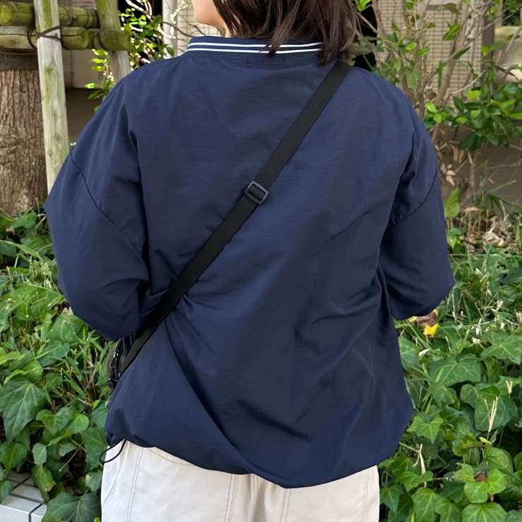 kutir ナイロンジャケット ネイビー 2wayスタンドネックナイロンブルゾン（ブルゾン）｜kutir