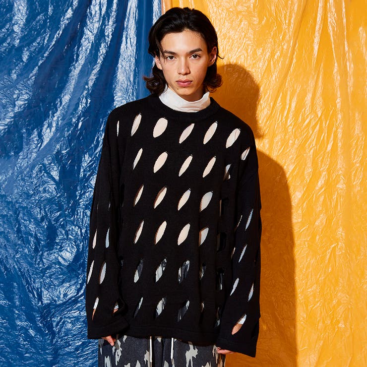 Adoon plain】slash cut knit[品番：KTRW0027244]｜kutir（クティール