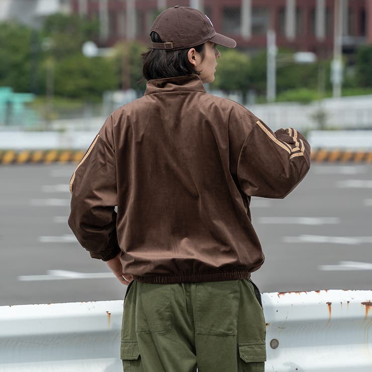 ベロア　トラックジャケット　日本製　ブラウン　M ユニセックス