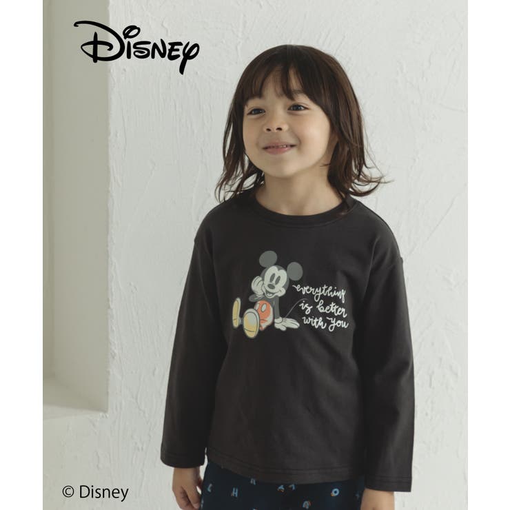 【Disney】【ディズニー】キャラクタープリント 長袖Tシャツ