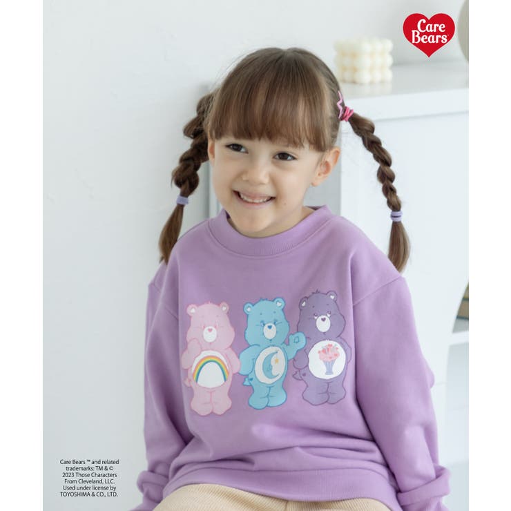 Care Bears】【ケアベア】キャラクタープリント 裏毛スウェット