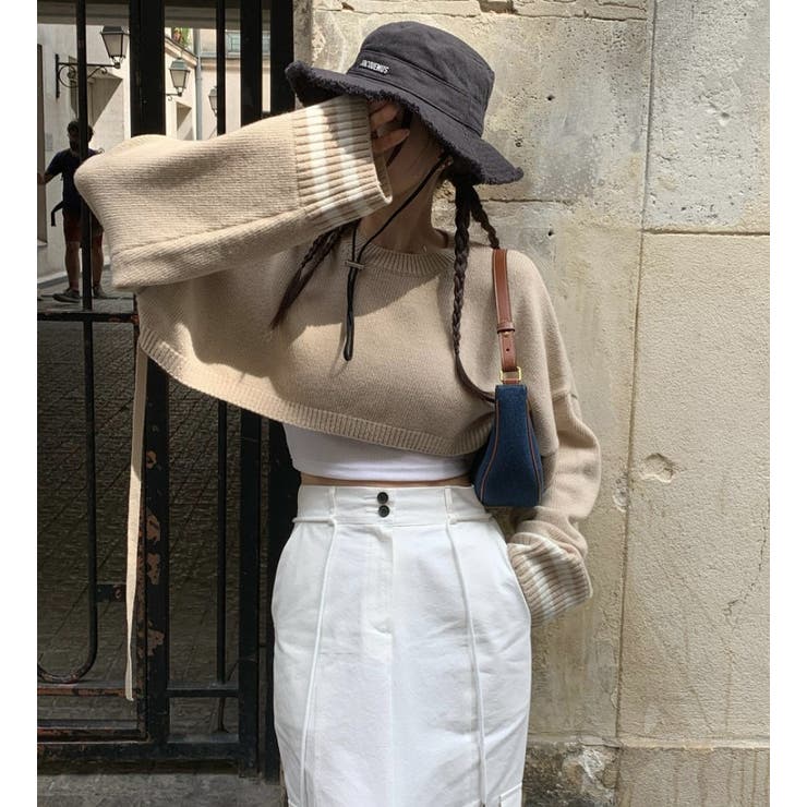 ライン入りショート丈ニット | Girly Doll | 詳細画像6 