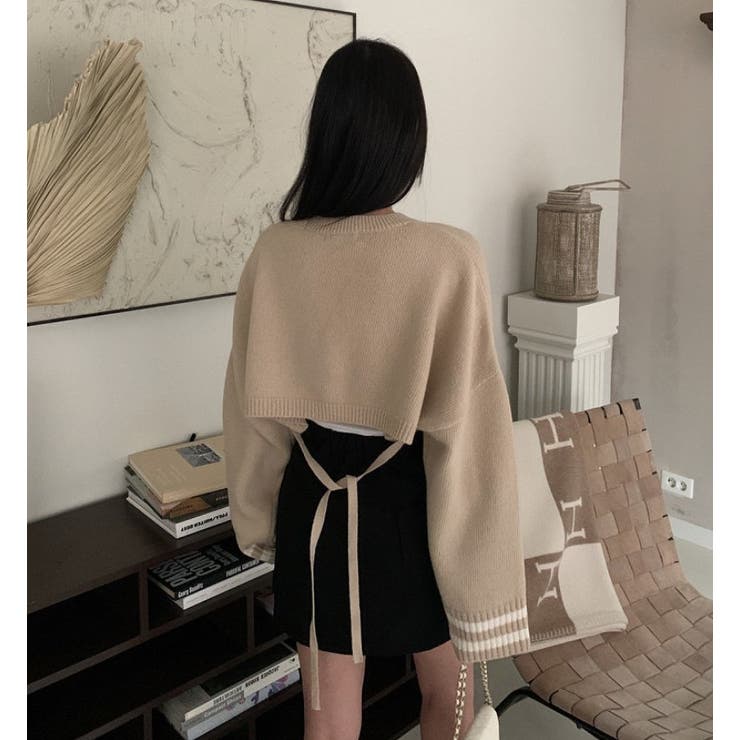 ライン入りショート丈ニット | Girly Doll | 詳細画像7 