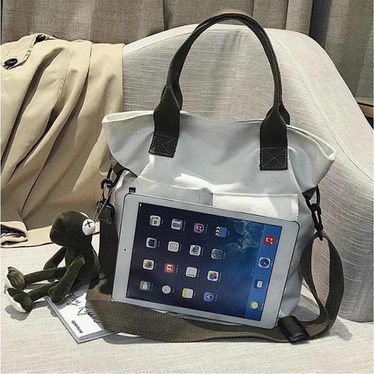 2wayキャンバスバッグ【韓国ファッション】[品番：ZJ000010230