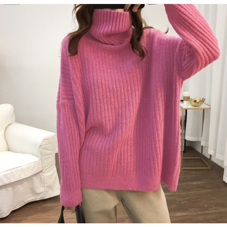 タートルネックニットセーター【韓国ファッション】[品番：ZJ000015556 