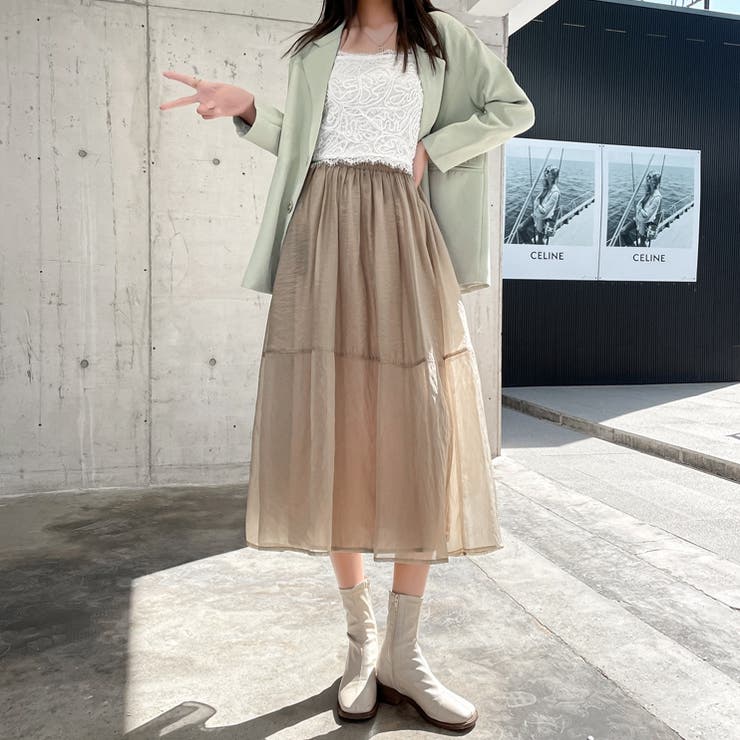 ロングスカート【韓国ファッション】[品番：ZJ000016625]｜Girly