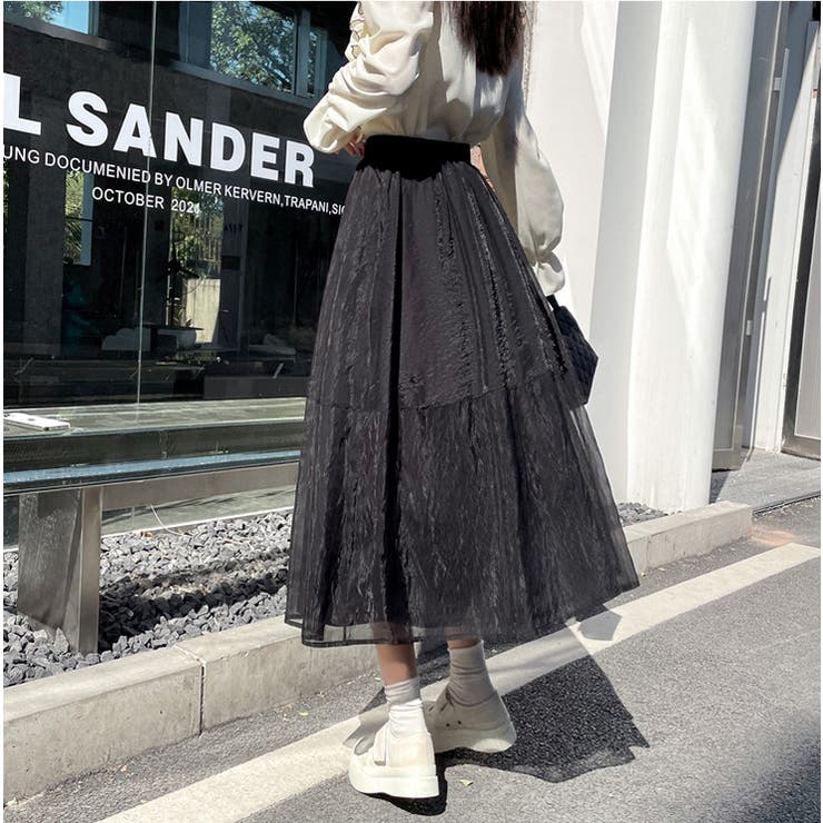 ロングスカート【韓国ファッション】[品番：ZJ000016625]｜Girly