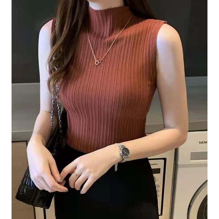 リブノースリーブハイネックプルオーバー【韓国ファッション】 | Doula Doula | 詳細画像4 