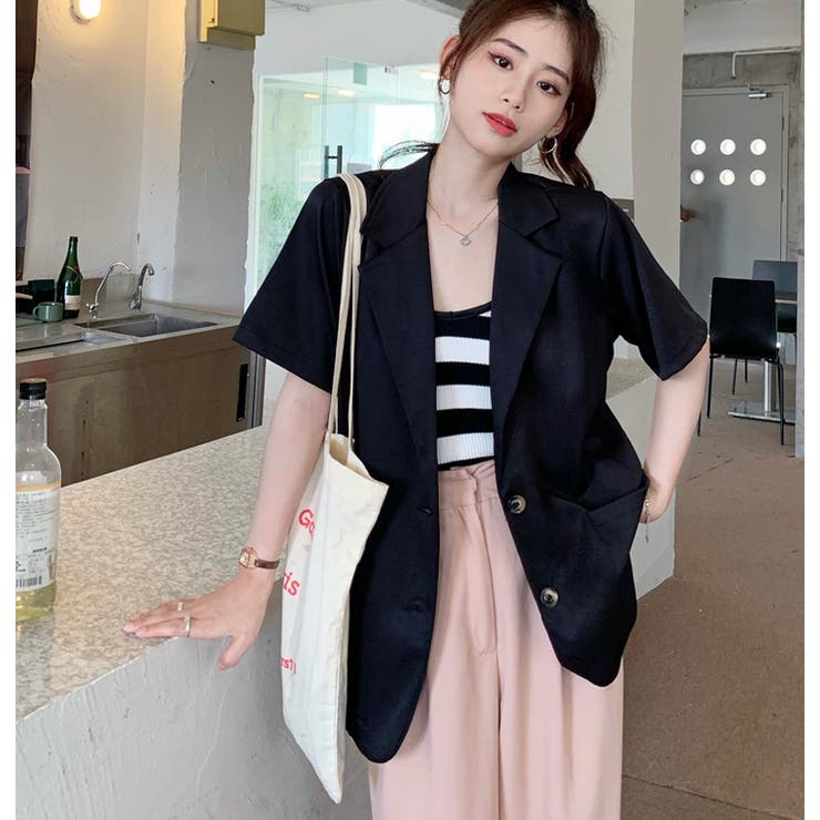 【韓国fashion】フード付き半袖アノラックジャケット★ドット柄 top.jpg