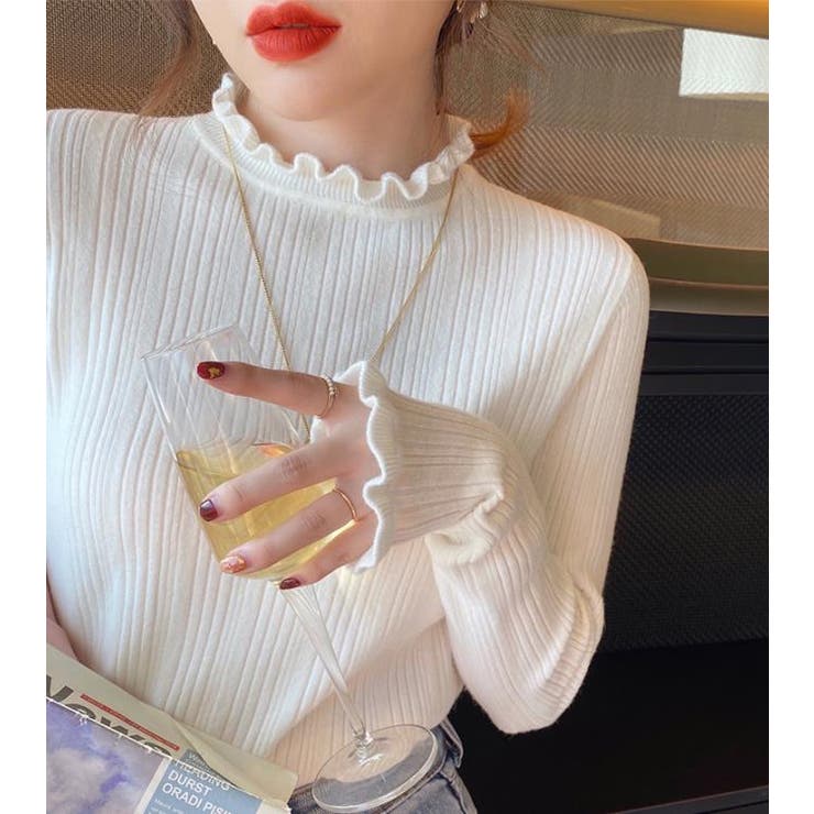 ホワイト | ニット・セーター【韓国ファッション】 | Girly Doll