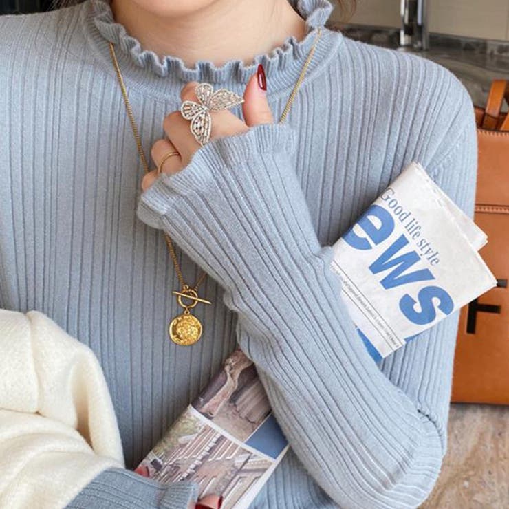 ブルー | ニット・セーター【韓国ファッション】 | Girly Doll