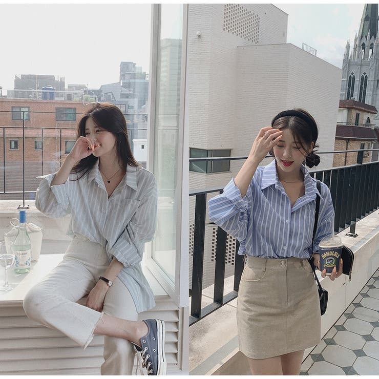 シャツ【韓国ファッション】【春夏新商品】[品番：ZJ000020308