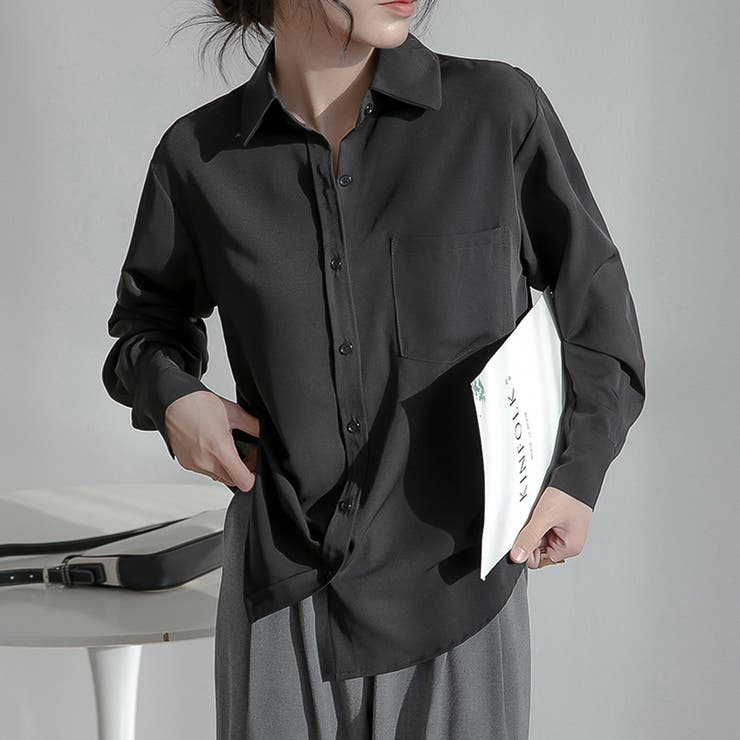 とろみシャツ【韓国ファッション】【春夏新商品】[品番
