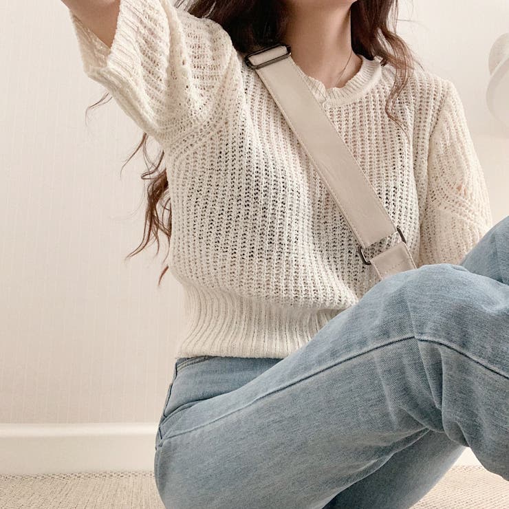 半袖ニットセーター【韓国ファッション】 | Girly Doll | 詳細画像6 