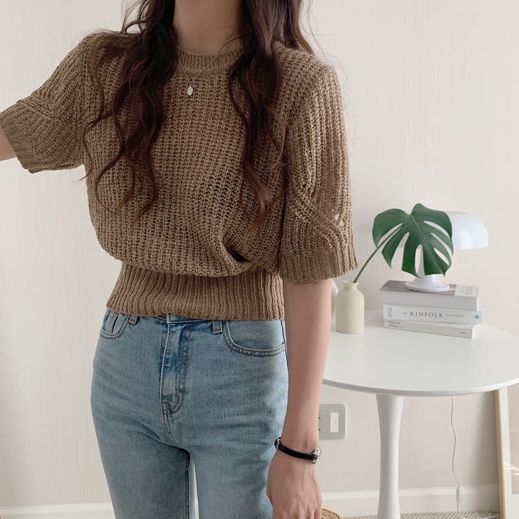 半袖ニットセーター【韓国ファッション】 | Girly Doll | 詳細画像8 