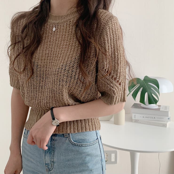 半袖ニットセーター【韓国ファッション】 | Girly Doll | 詳細画像12 