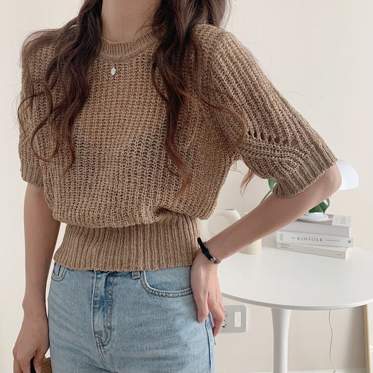半袖ニットセーター【韓国ファッション】 | Girly Doll | 詳細画像13 