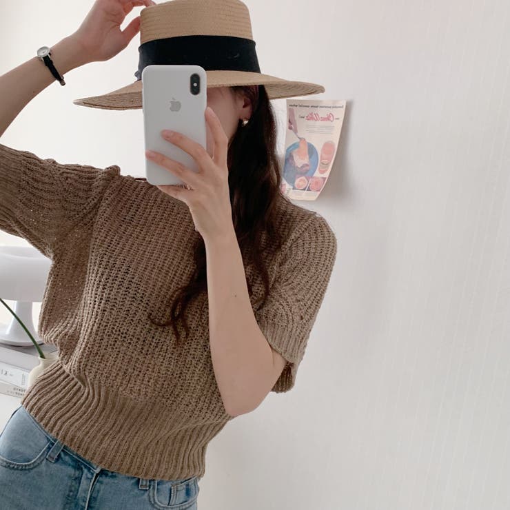 半袖ニットセーター【韓国ファッション】 | Girly Doll | 詳細画像14 