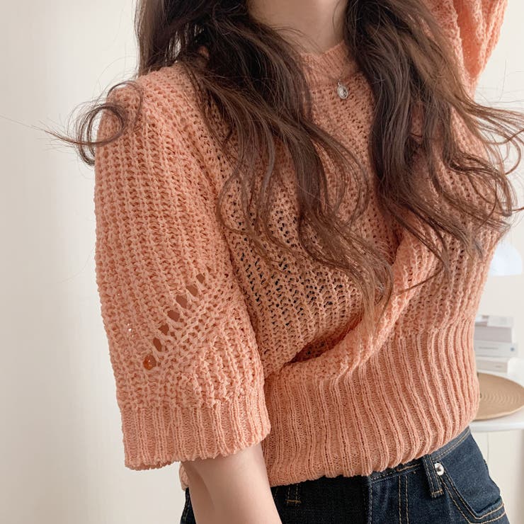 半袖ニットセーター【韓国ファッション】 | Girly Doll | 詳細画像16 