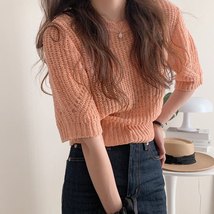 半袖ニットセーター【韓国ファッション】 | Girly Doll | 詳細画像18 