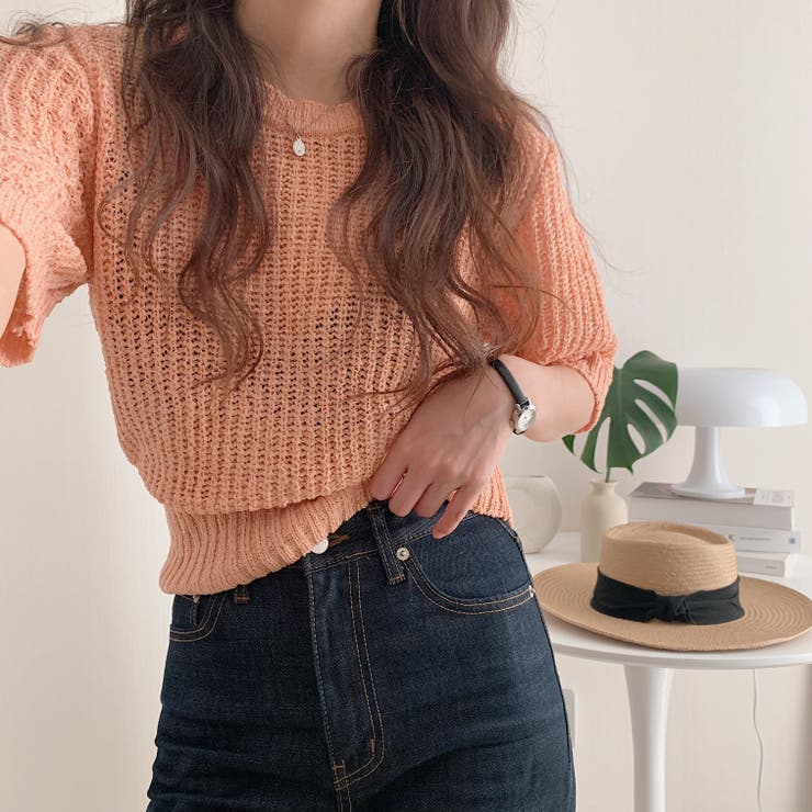 半袖ニットセーター【韓国ファッション】 | Girly Doll | 詳細画像19 