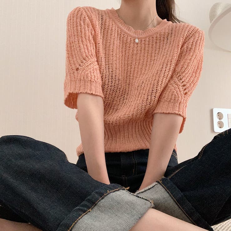 半袖ニットセーター【韓国ファッション】 | Girly Doll | 詳細画像21 