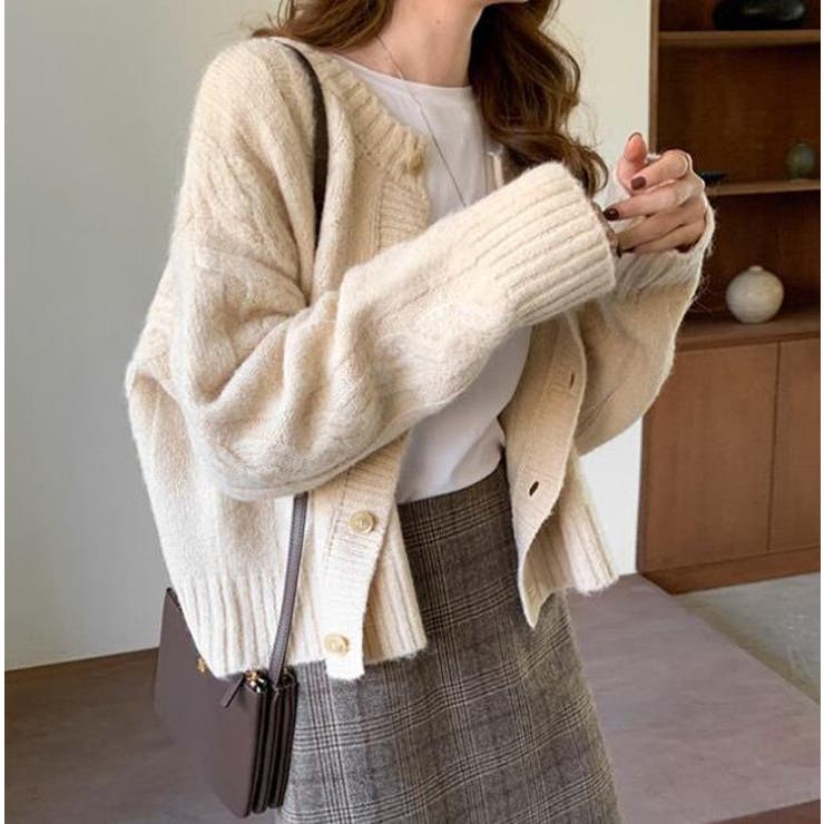 ケーブルニットカーディガン[品番：ZJ000023056]｜Girly Doll