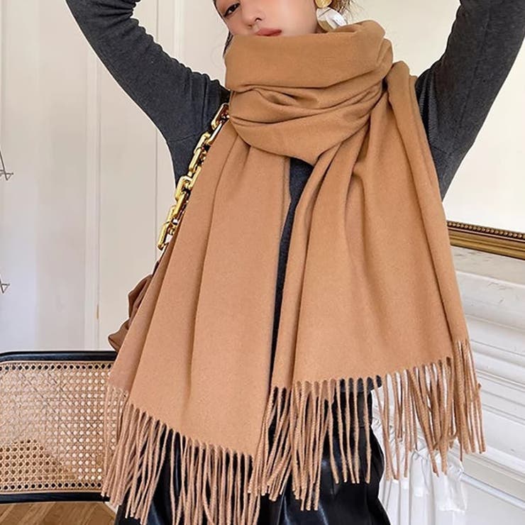 フリンジ大判マフラー ストール | Girly Doll | 詳細画像2 