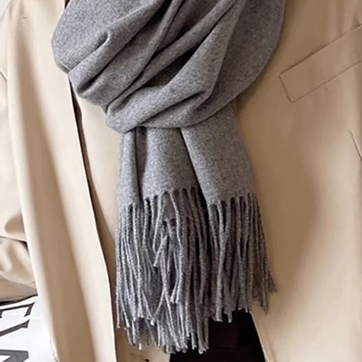 フリンジ大判マフラー ストール | Girly Doll | 詳細画像5 